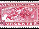 Spain - 1933 - Urgent - 20 CTS - Carmin - Spain, Angel And Horses - Edifil 679 - Urgent Angel and Horses - 0